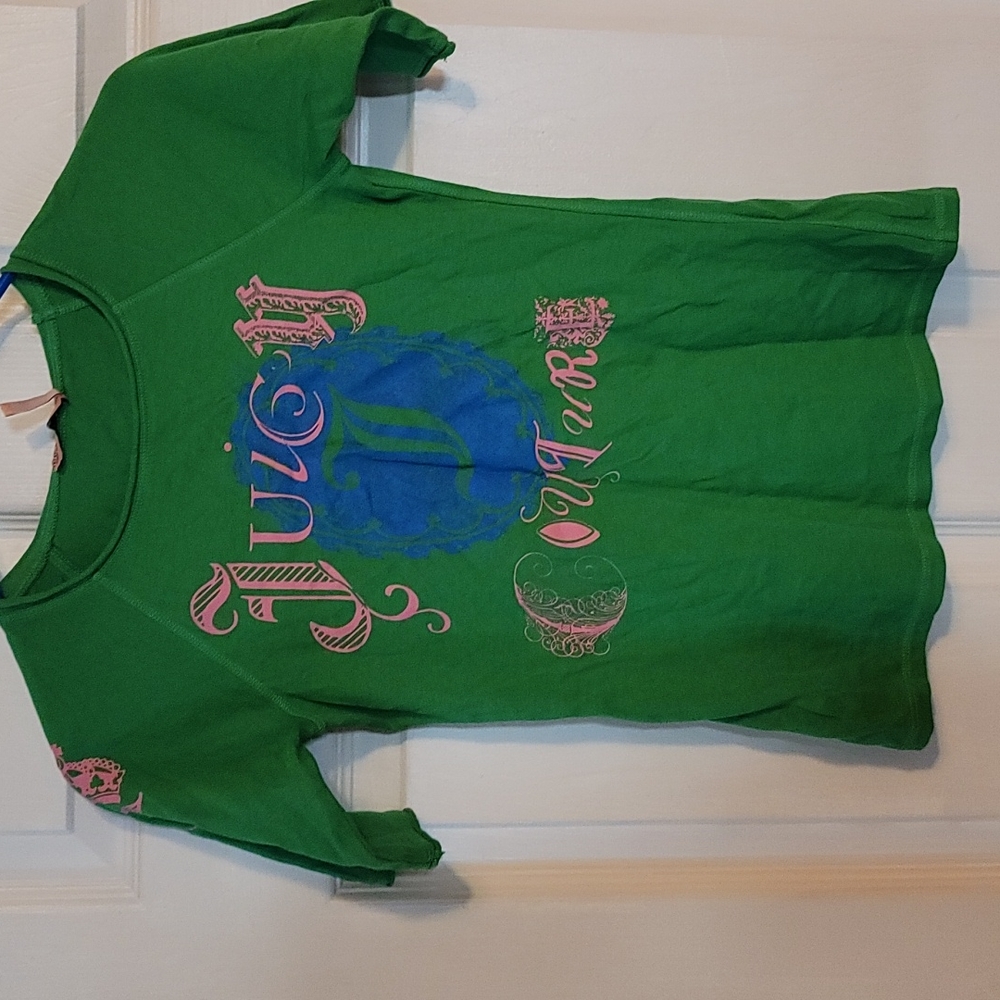 A size 8 Juicy Couture girl shirt color green